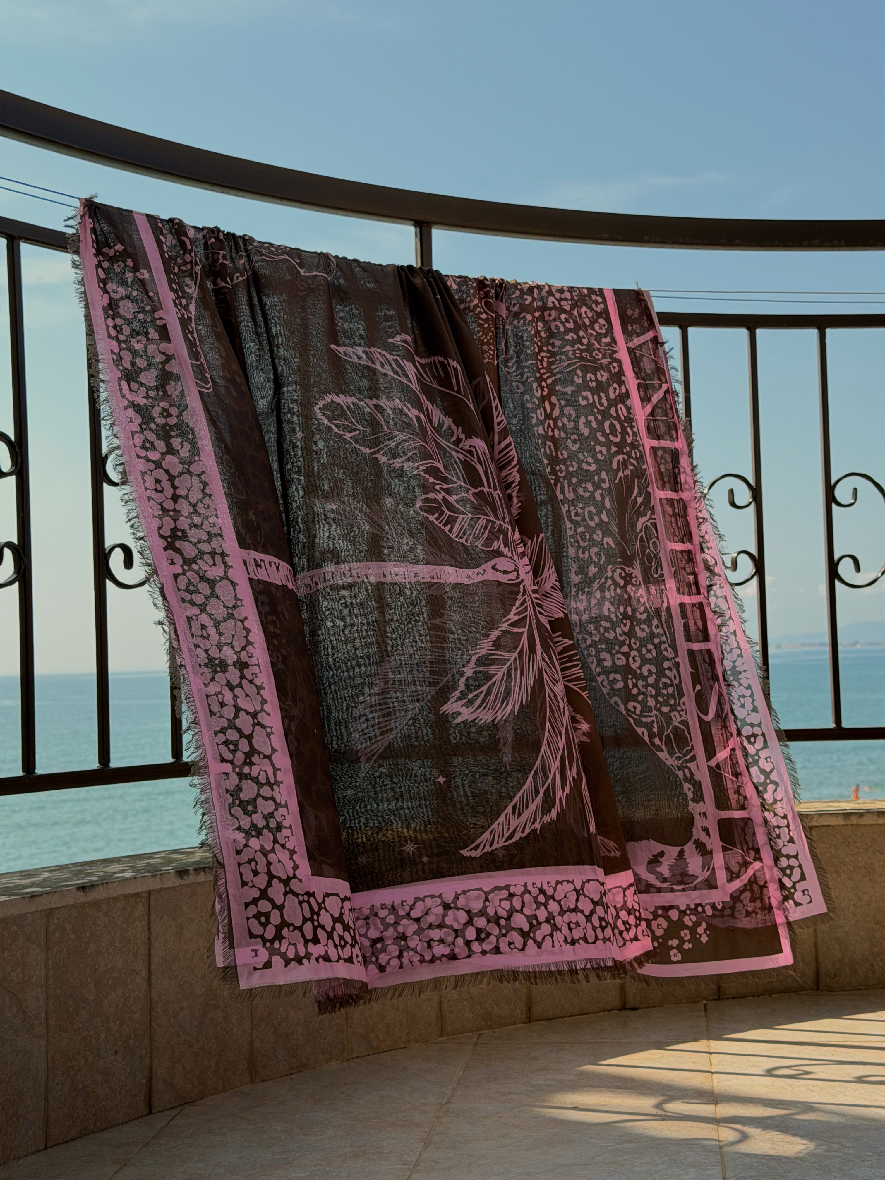 Lola Pareo in Leopard Night Sky - Multiwear Beach Cover-up